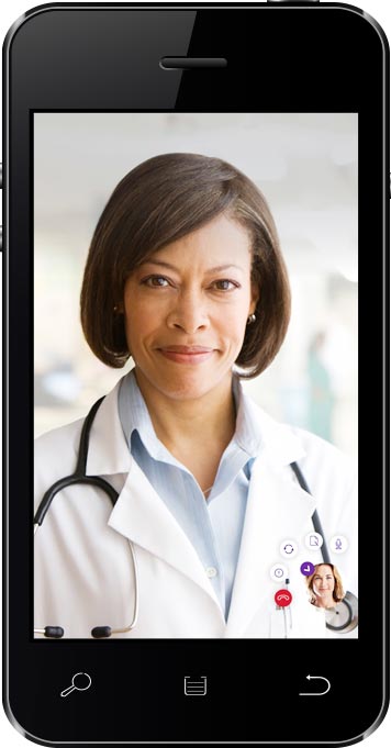  an iphone video chat with a doctor